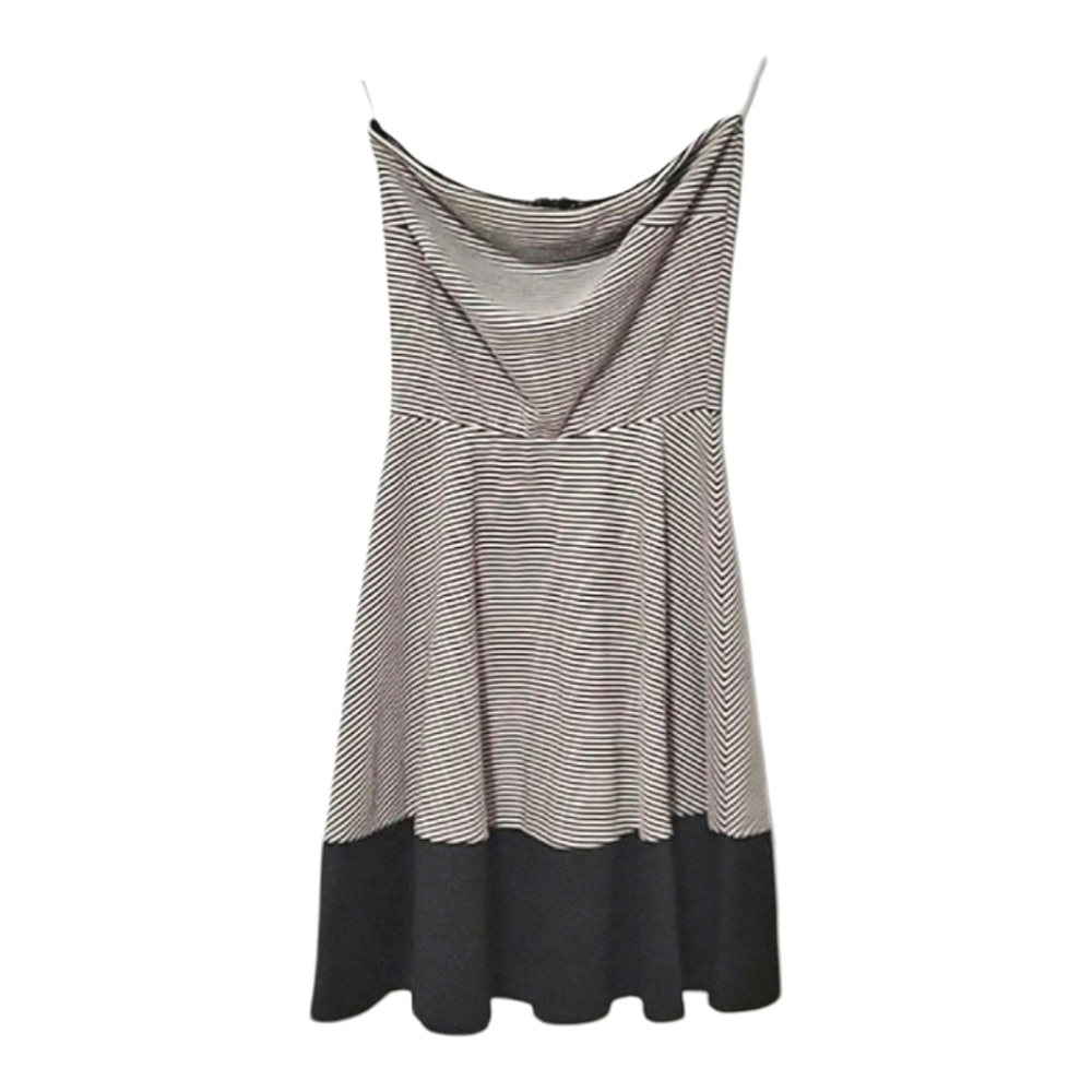 Anthropologie Everly Strapless Dress Black & White Stripe Mini Dress Size S